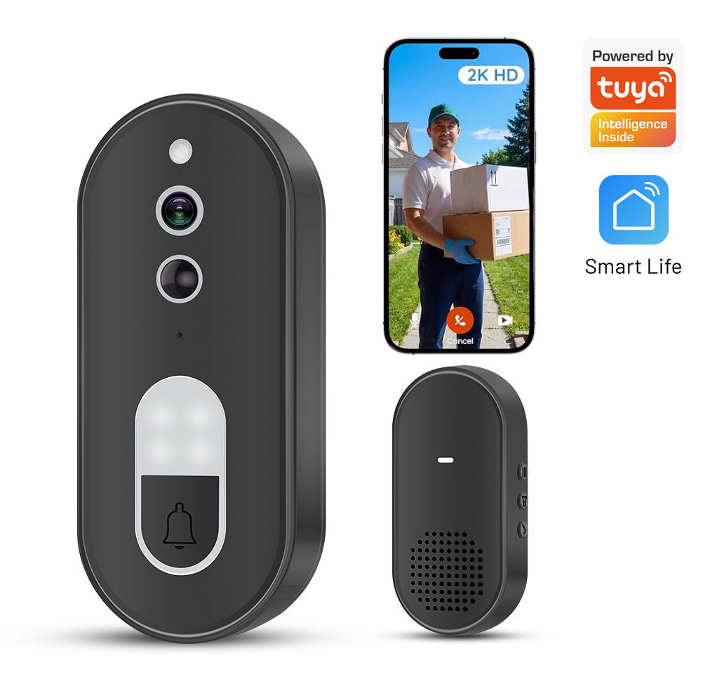 Smart Doorbell Wired - Tuya 1080P HD Draadloze WiFi Video