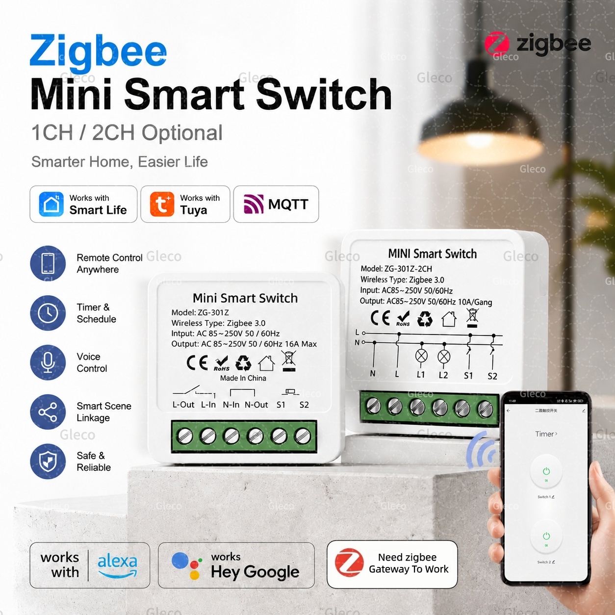 Home Automation Diy - Zigbee Tuya Smart Switch Smart Leven