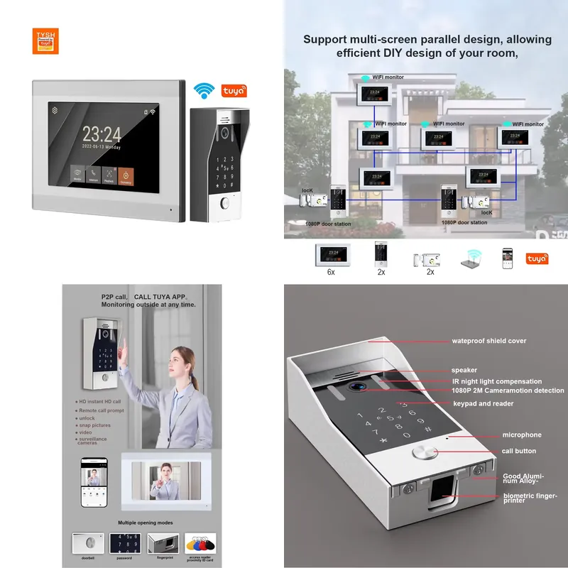 Smart Doorbell Wired - TYSH 2-draads IP Smart WiFi Videodeurtelefoon