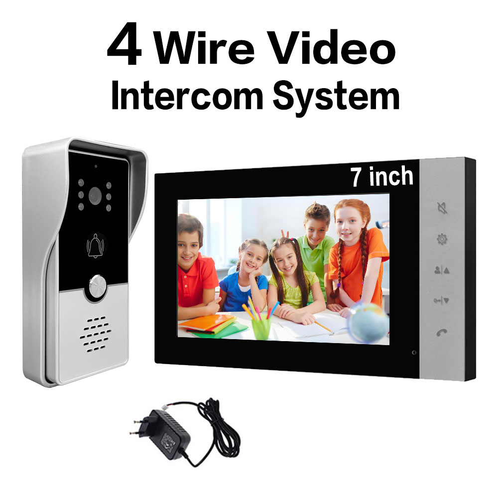 Smart Doorbell Wired - 4-draads 7 inch bedrade videodeurbel deurtelefoon