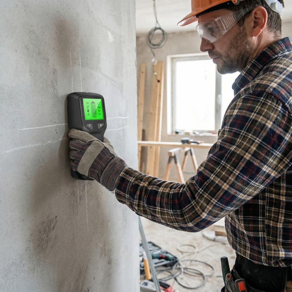 Water Leak Detector Wired - 5-in-1 digitale wanddetector, handheld wandscanner voor