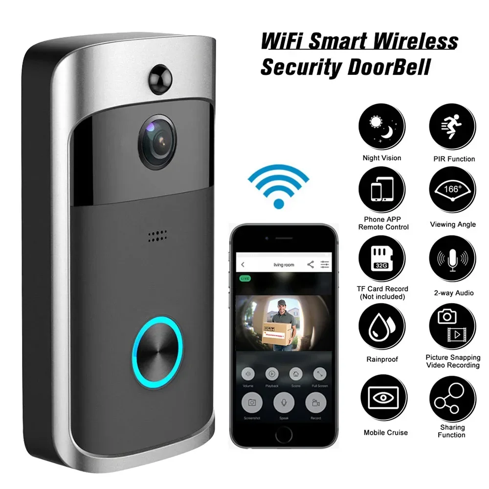 Smart Doorbell Wired - 720P HD Smart Home Draadloze WIFI