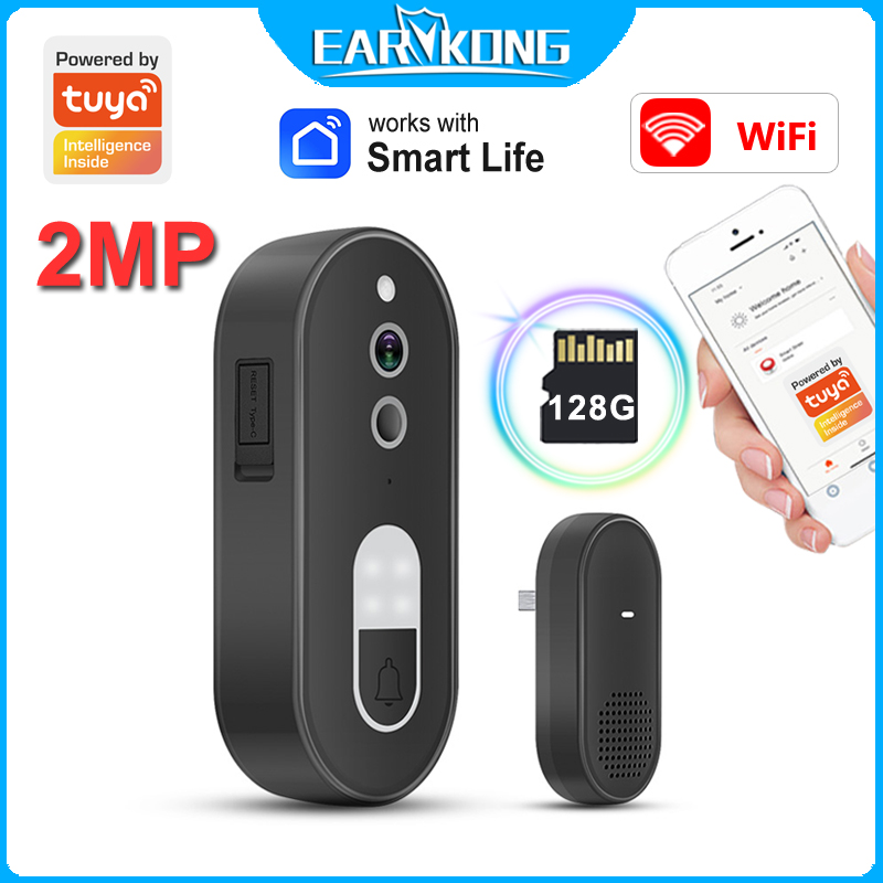 Smart Doorbell Wired - WiFi-videodeurbel werkt met Tuya Smart Life
