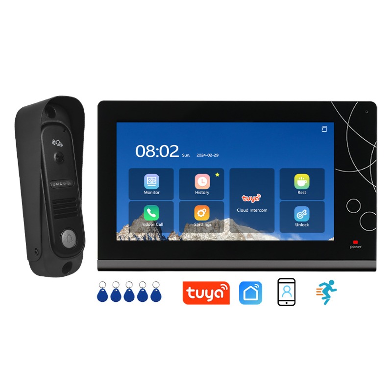 Smart Doorbell Wired - Slimme Home 7 Inch WiFi Videodeurbel