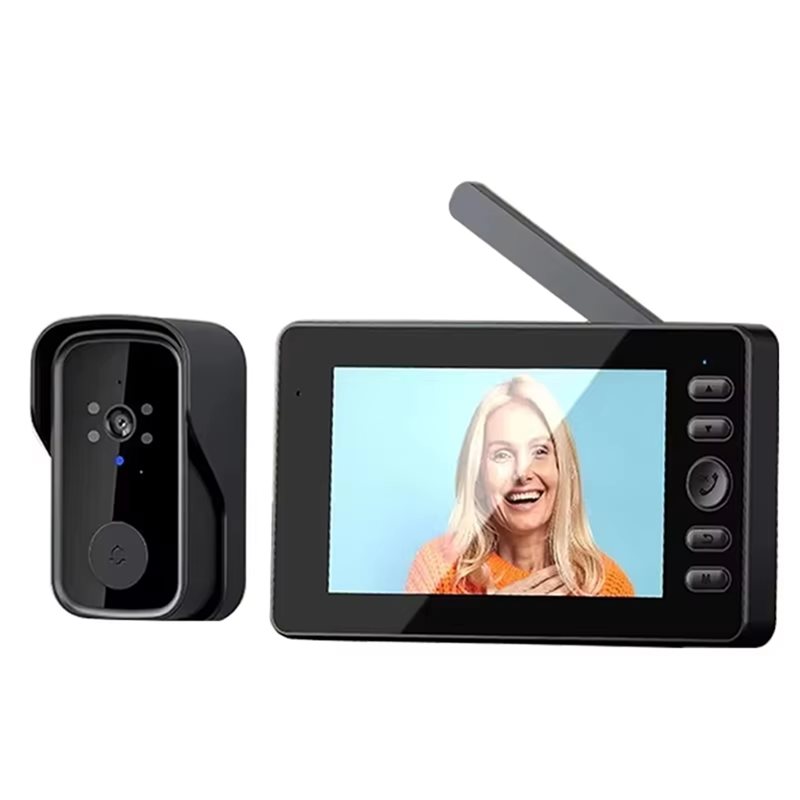 Smart Doorbell Wired - T81C! Draadloze videodeurbel 4,3 inch LPS-scherm