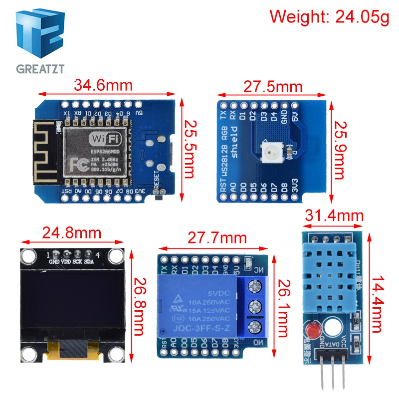 WeMos D1 Mini ESP8266 ESP-12F  - Esp8266 Nodemcu Board recensie en prijs