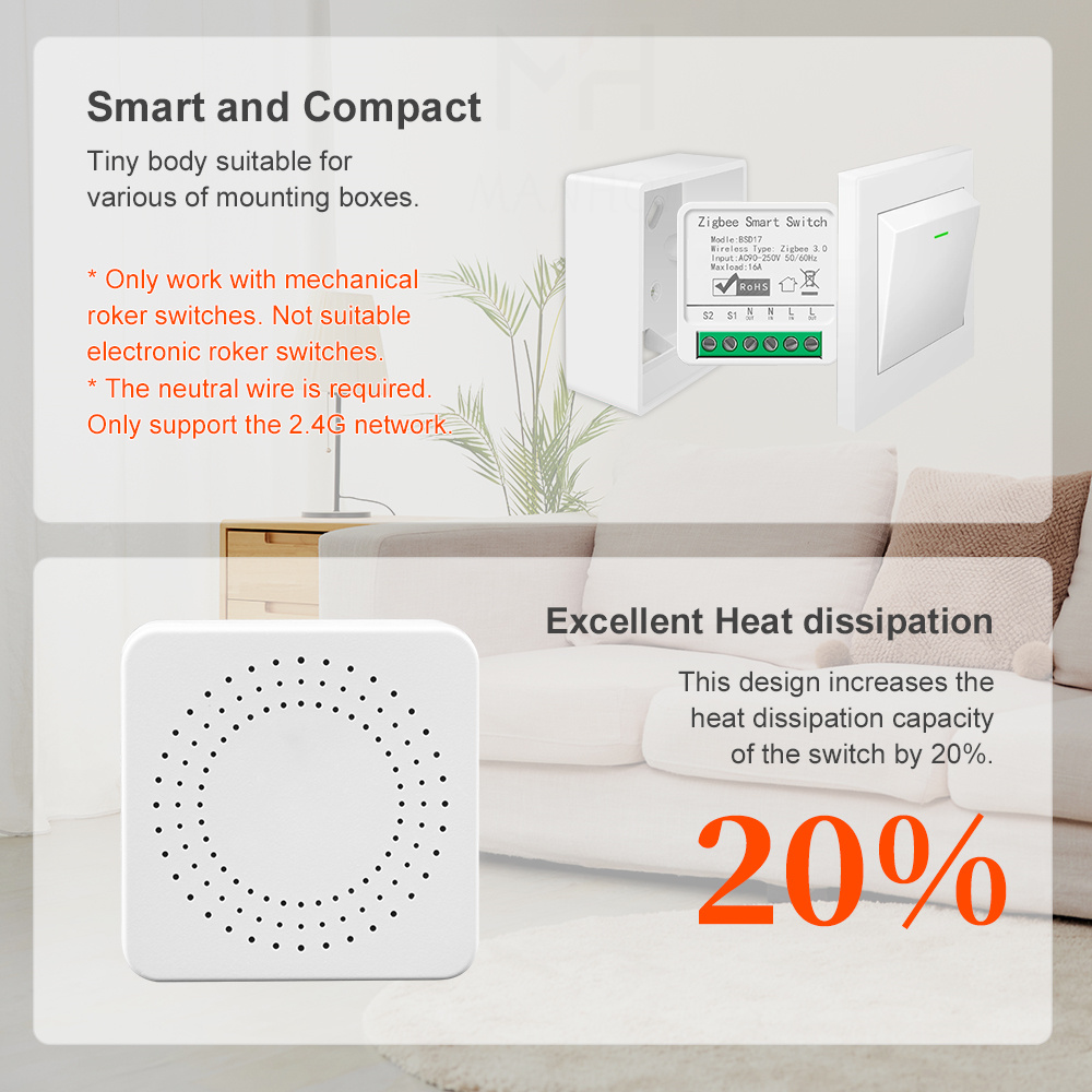 16A ZigBee3.0 slimme lichtscha - Smart Home Automation Diy recensie en prijs