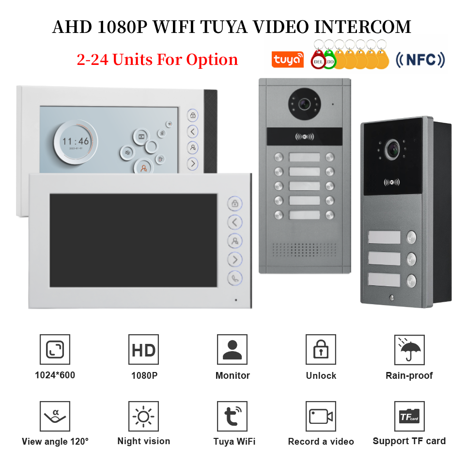 2-24 eenheden Tuya Smart Video - Smart Doorbell Wired recensie en prijs