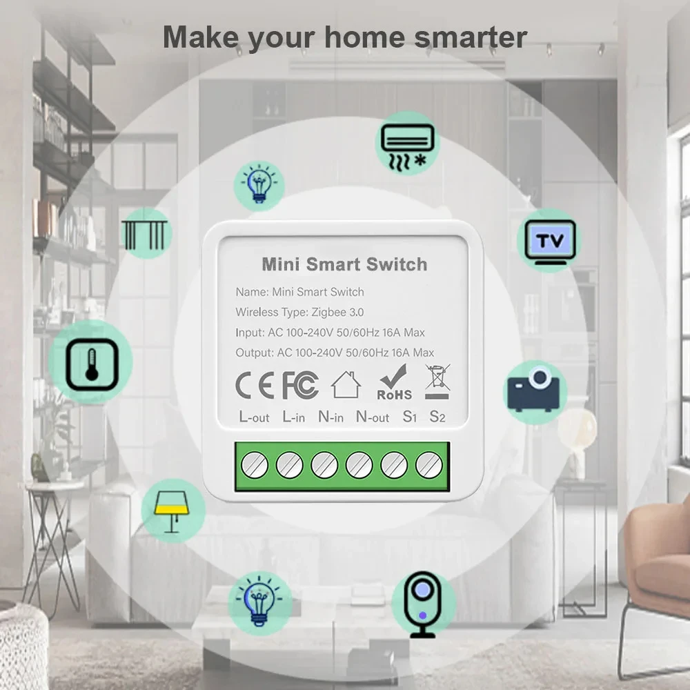 Mini WIFI Zigbee3.0 Smart Swit - Home Automation Diy recensie en prijs