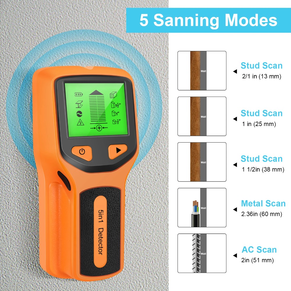 5-in-1 digitale wanddetector,  - Water Leak Detector Wired recensie en prijs