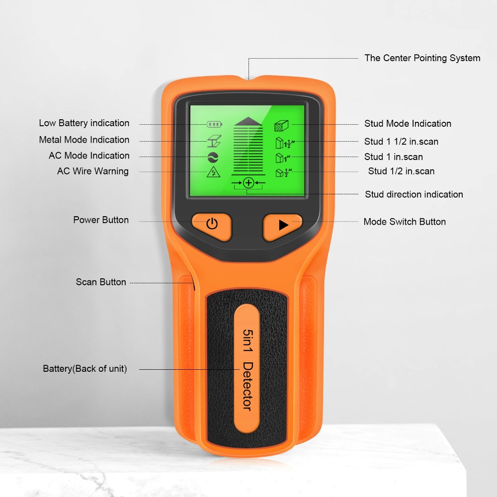 5-in-1 digitale wanddetector,  - Water Leak Detector Wired recensie en prijs