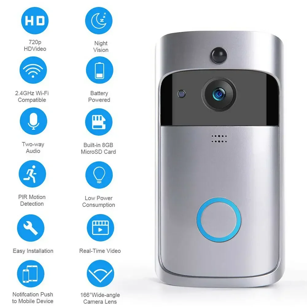 720P HD Smart Home Draadloze W - Smart Doorbell Wired recensie en prijs